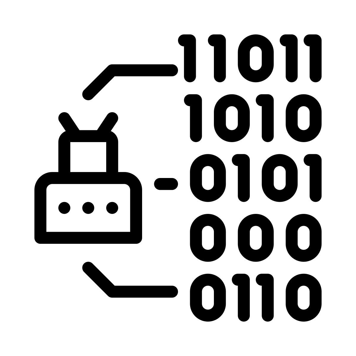binary code icon