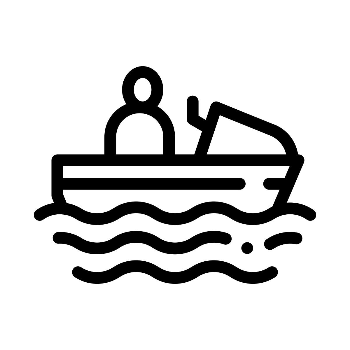 man in boat icon