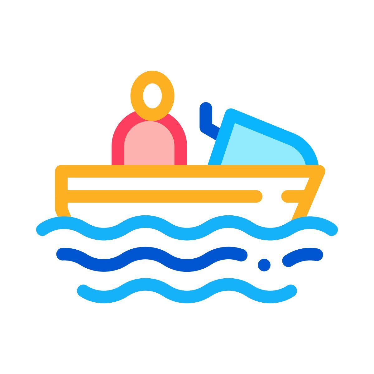 man in boat icon