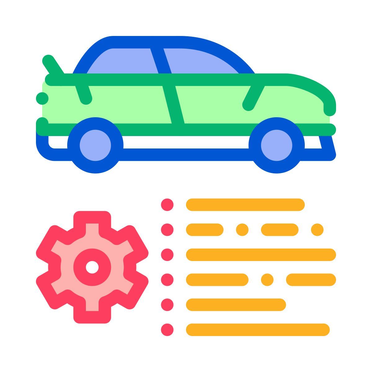 car characteristics icon