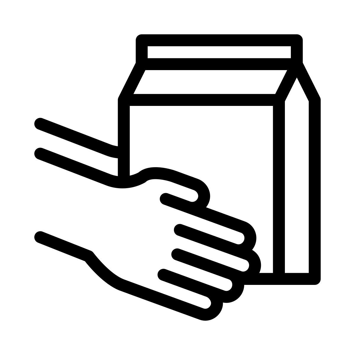 holding milk icon