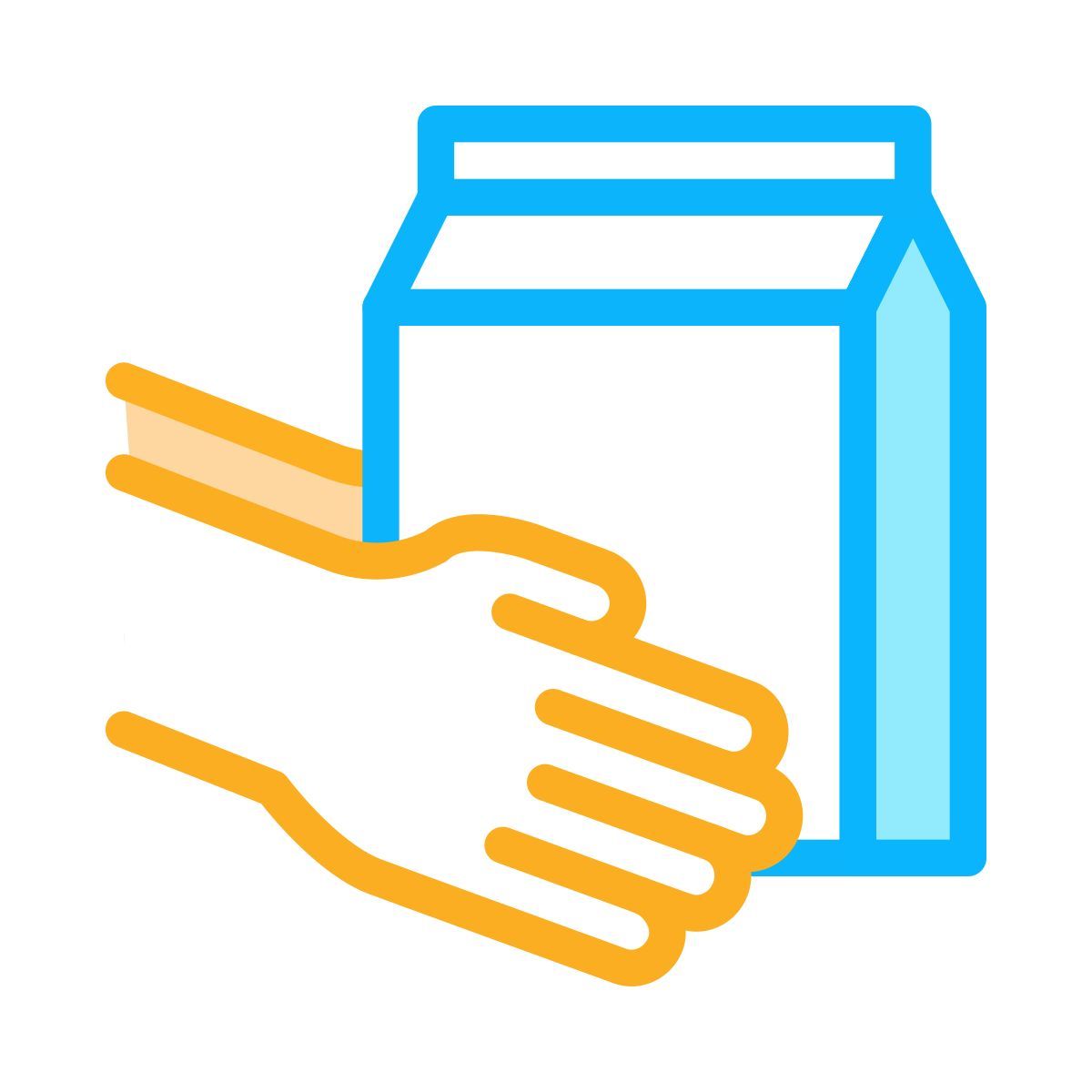 holding milk icon