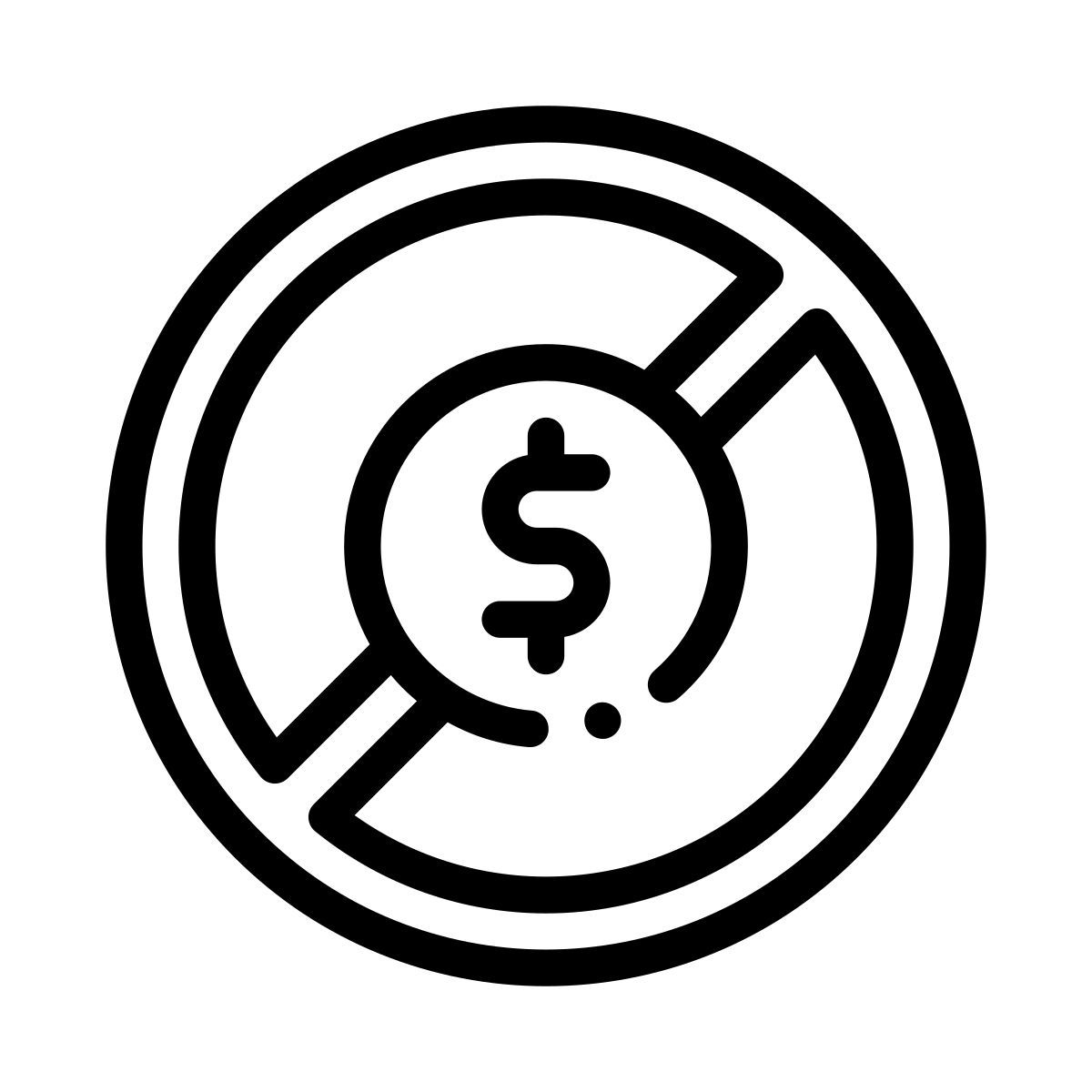 dollar croisé icon