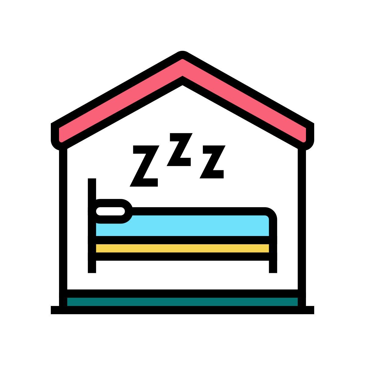 sleeping bed icon