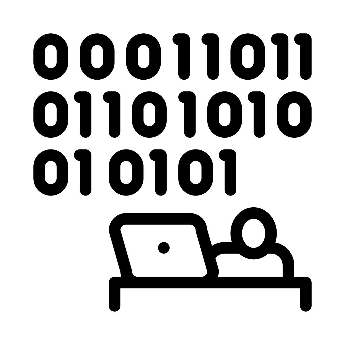 binary code icon