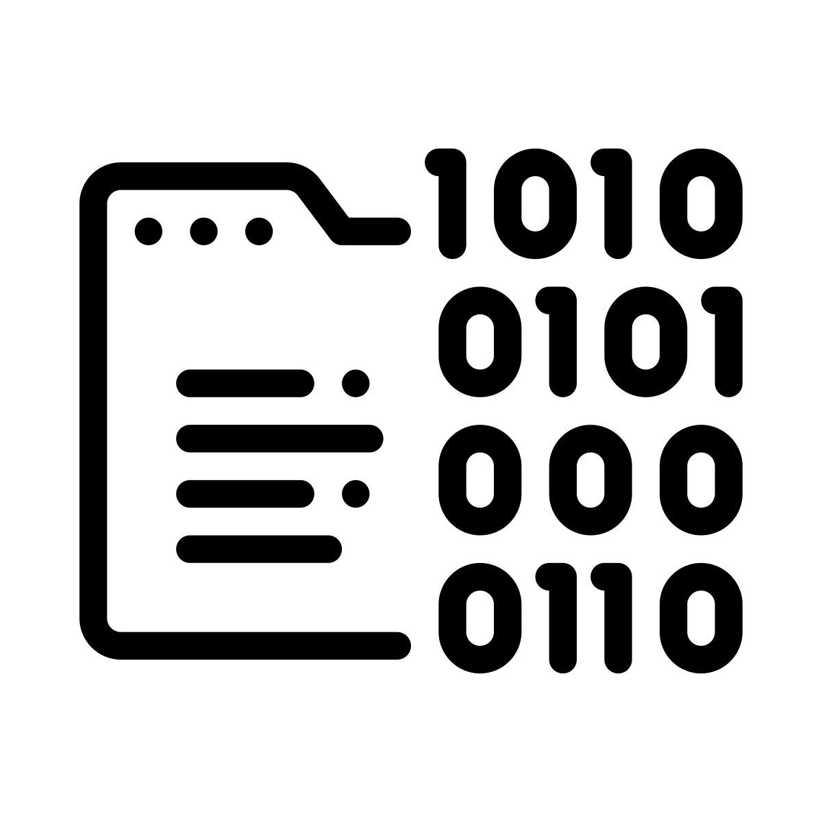 binary code icon