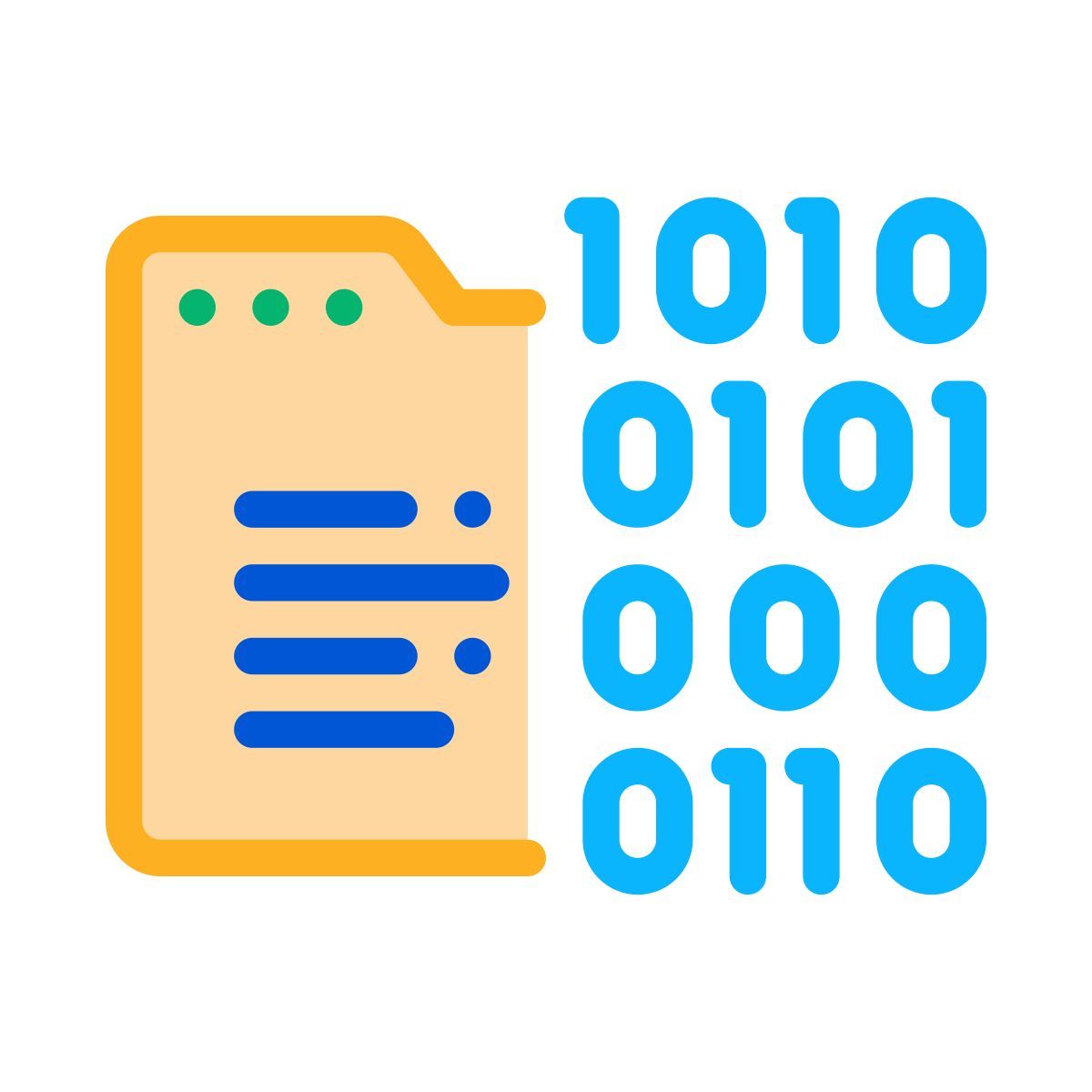 binary code icon