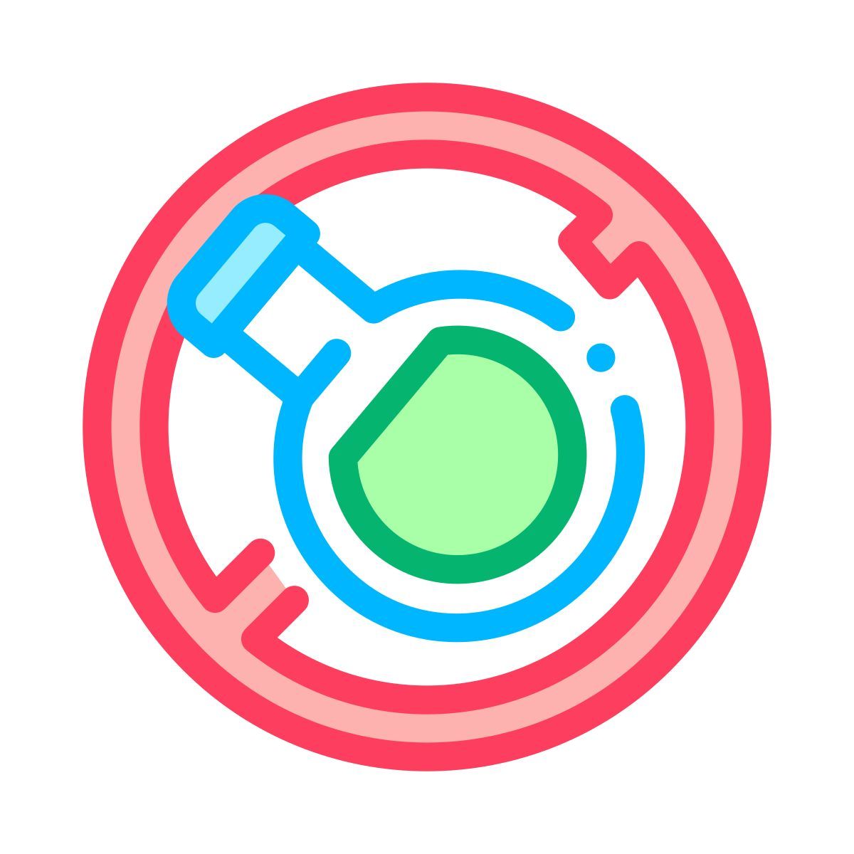 crossed flask icon