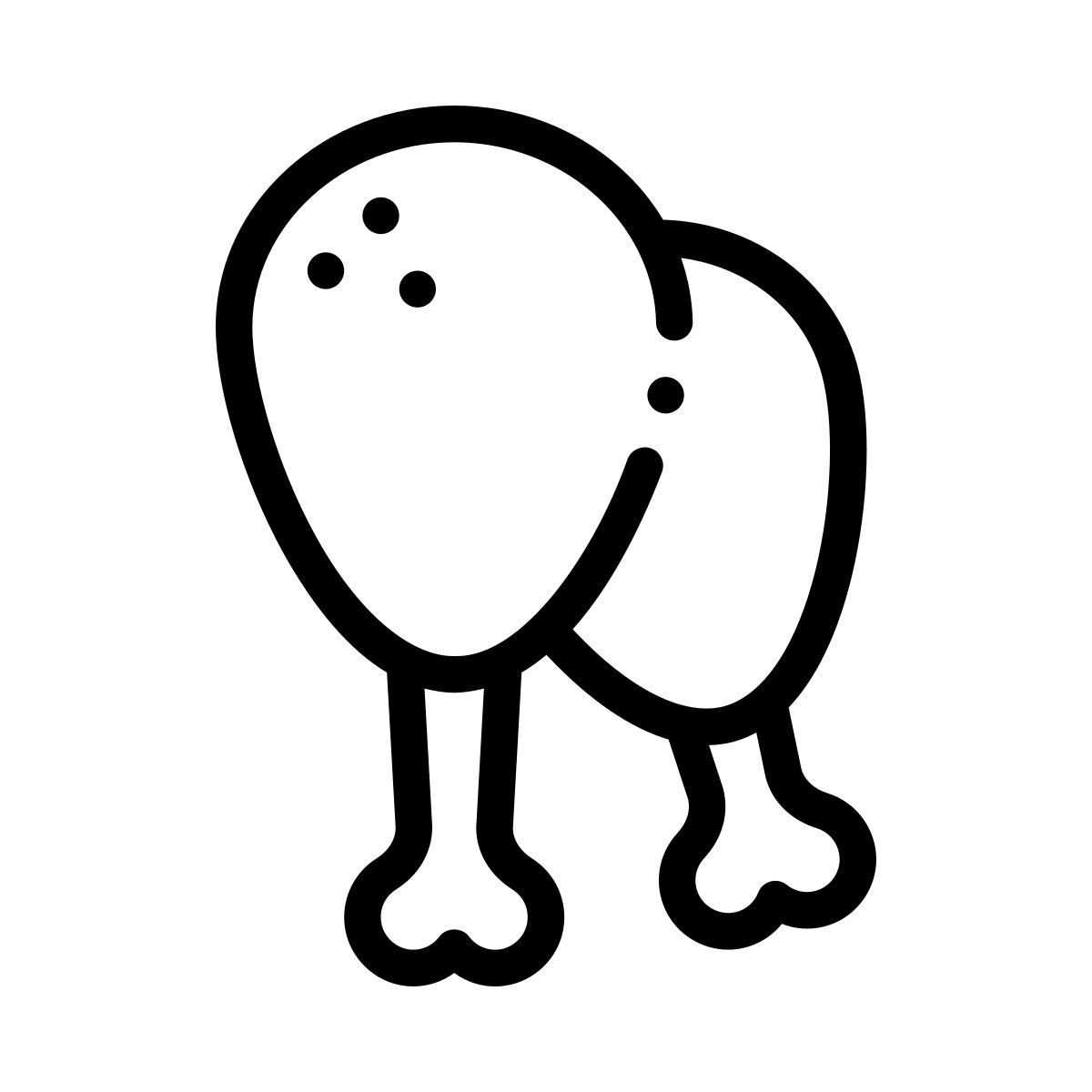 chicken legs icon