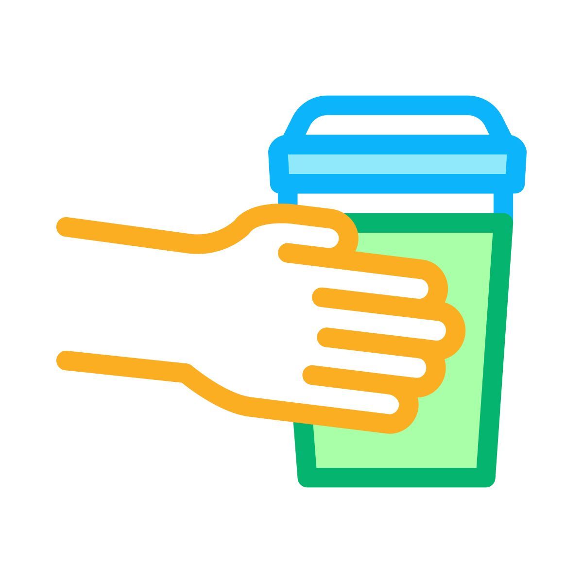 holding cup icon