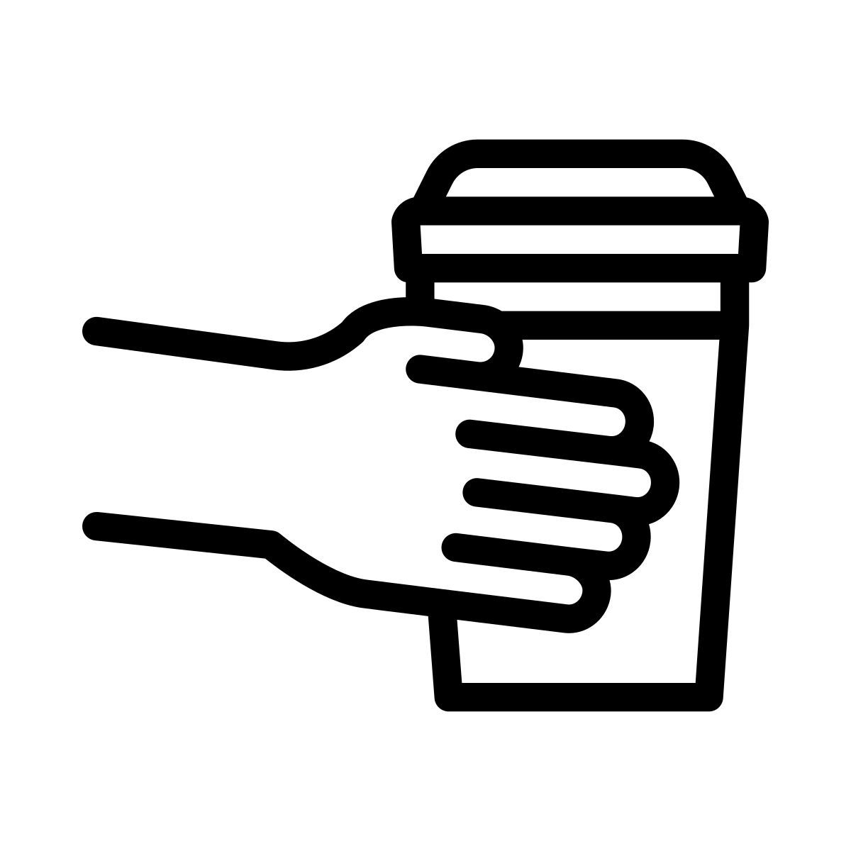 holding cup icon