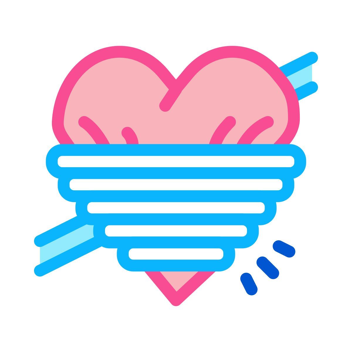 squeezed heart icon