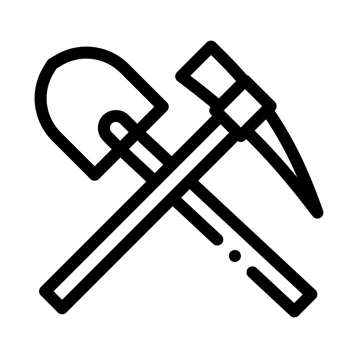 shovel and pickaxe icon