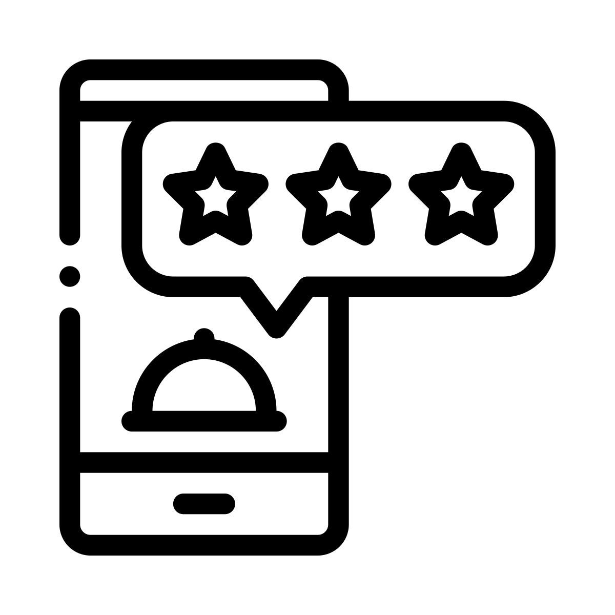 food delivery service rating icon