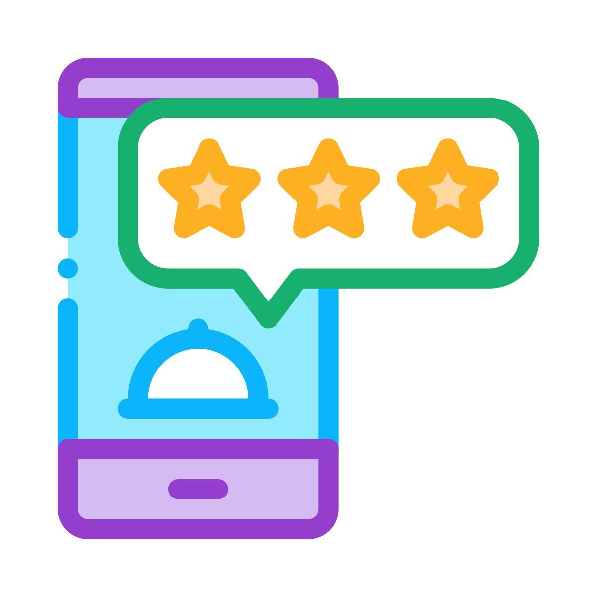 food delivery service rating icon