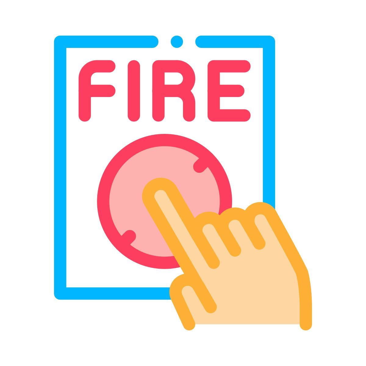 High-quality emergency button png icon for urgent situations