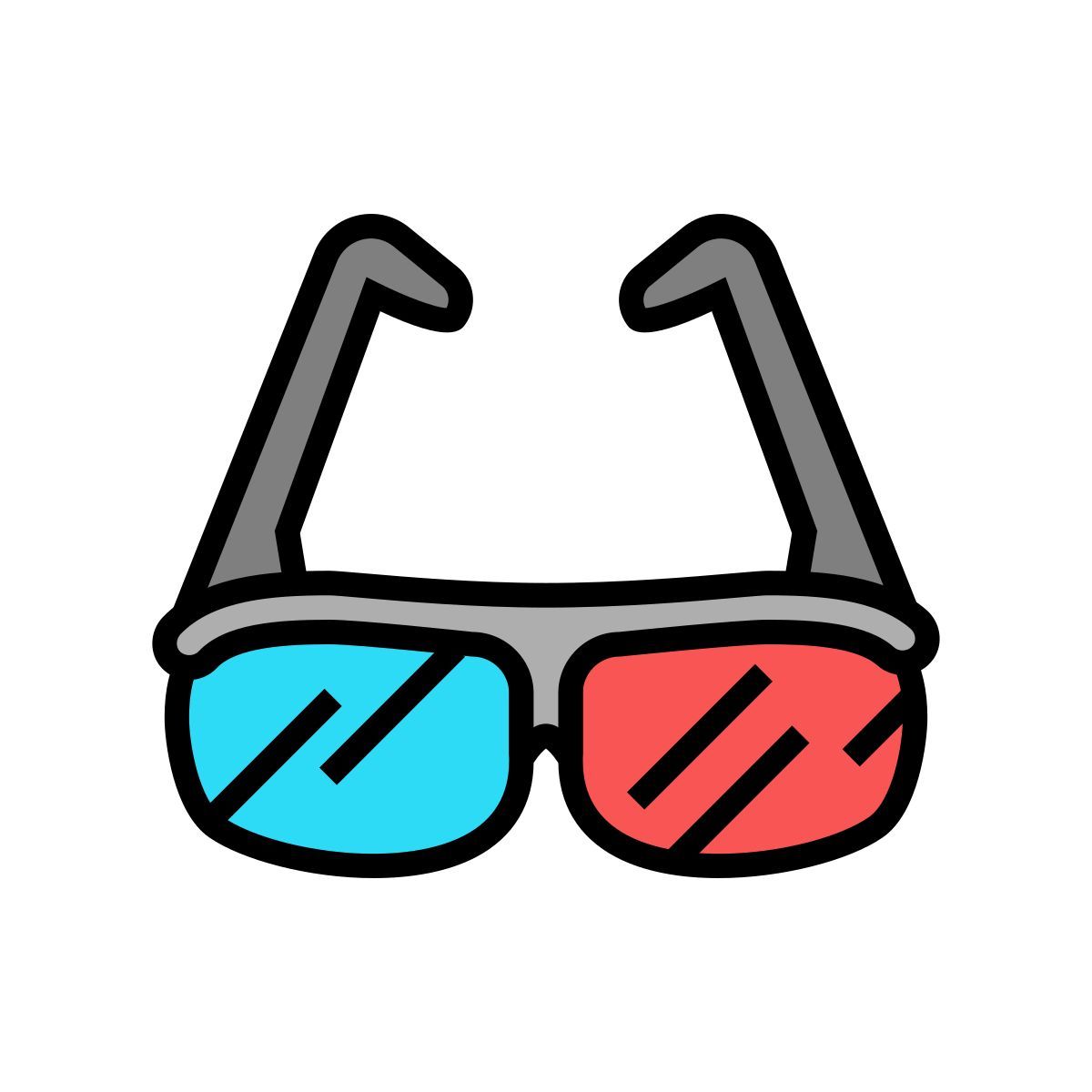 occhiali 3d icon