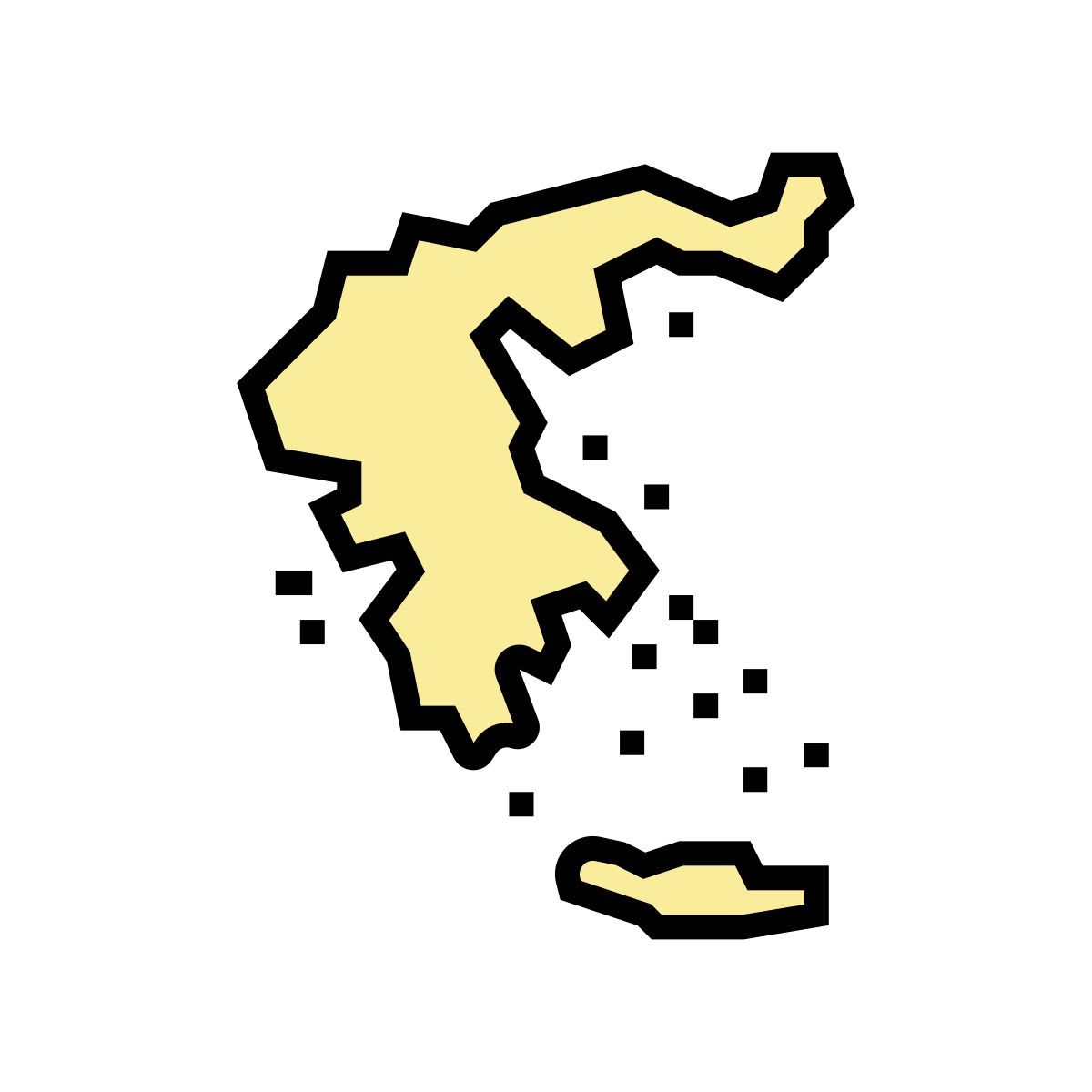 mapa de grecia icon