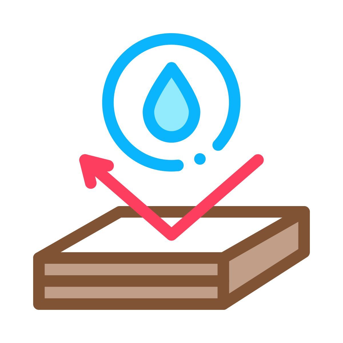 waterproof roof material icon