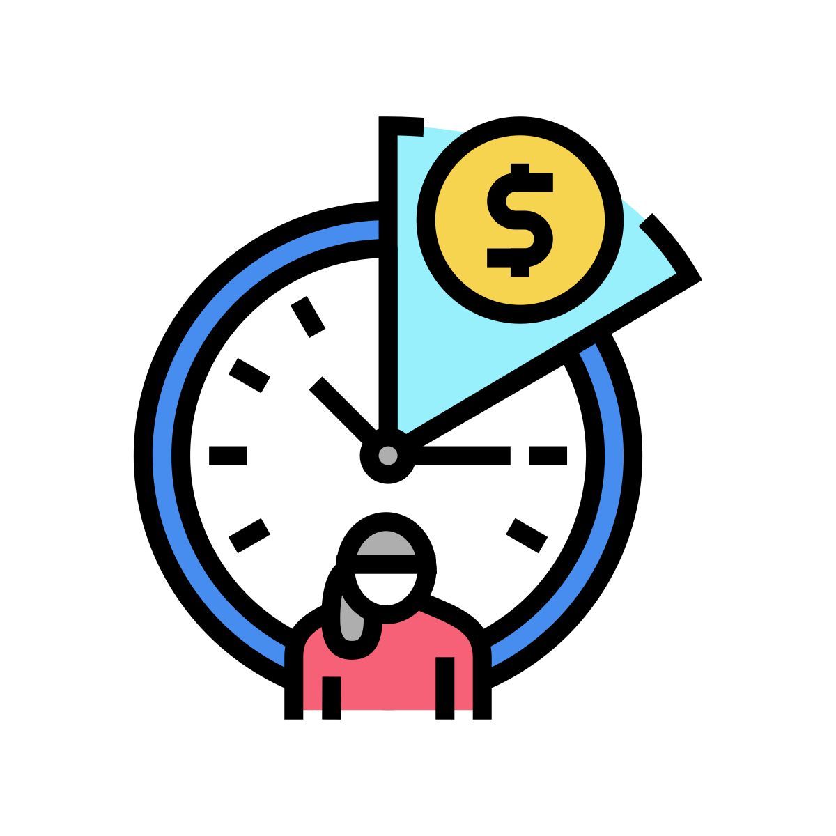 hourly babysitting rates icon