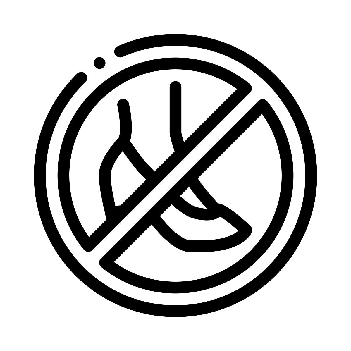 high heels prohibition icon