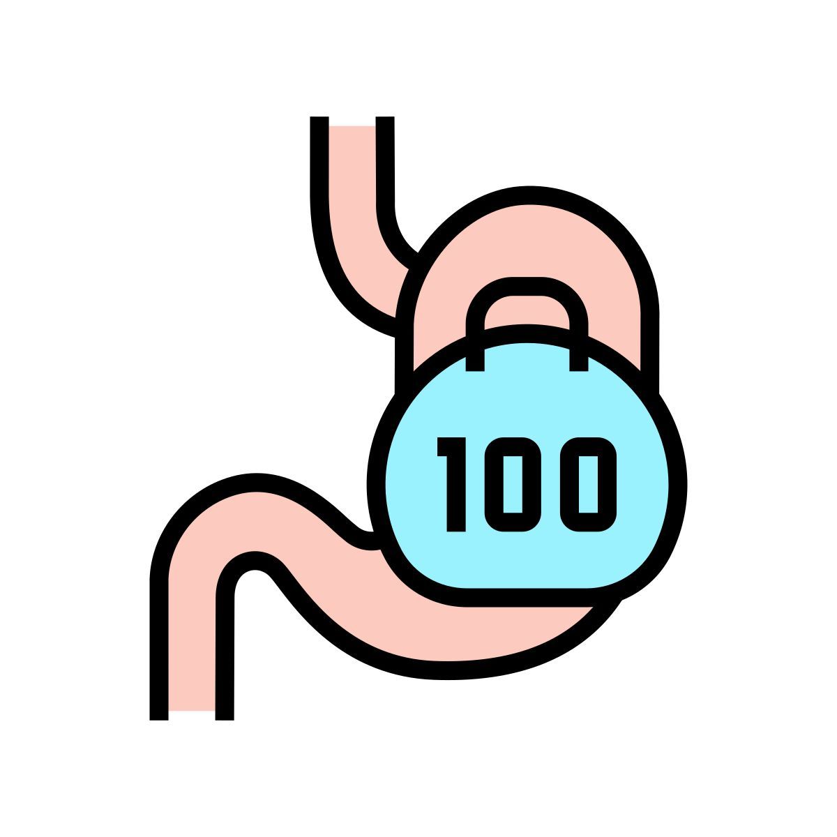 severity in stomach icon