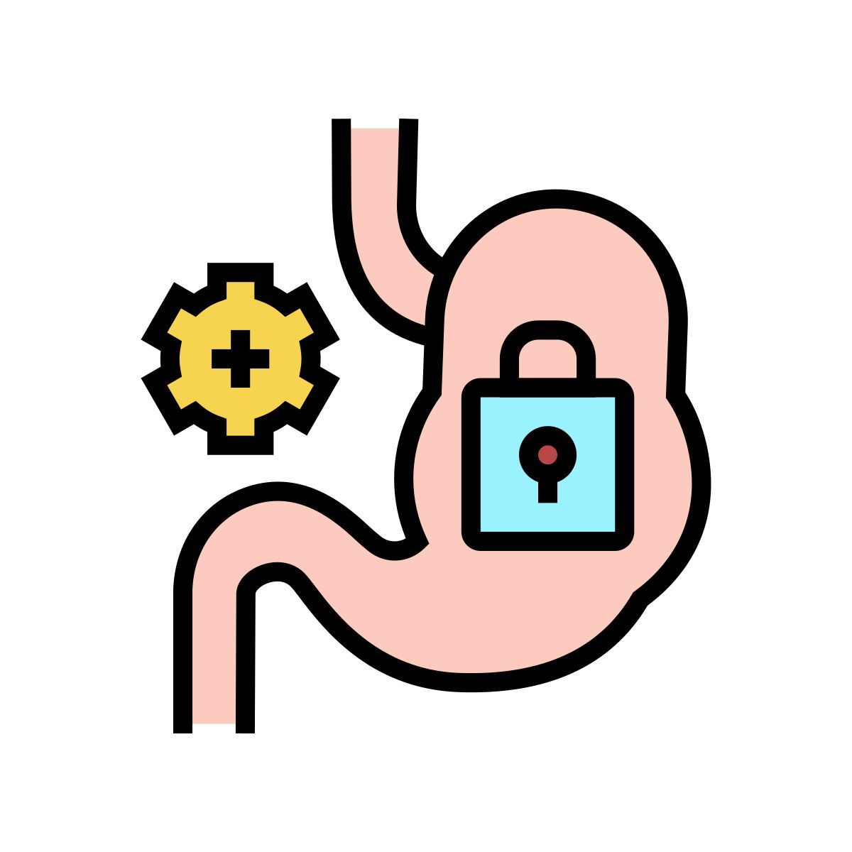 severity in stomach icon