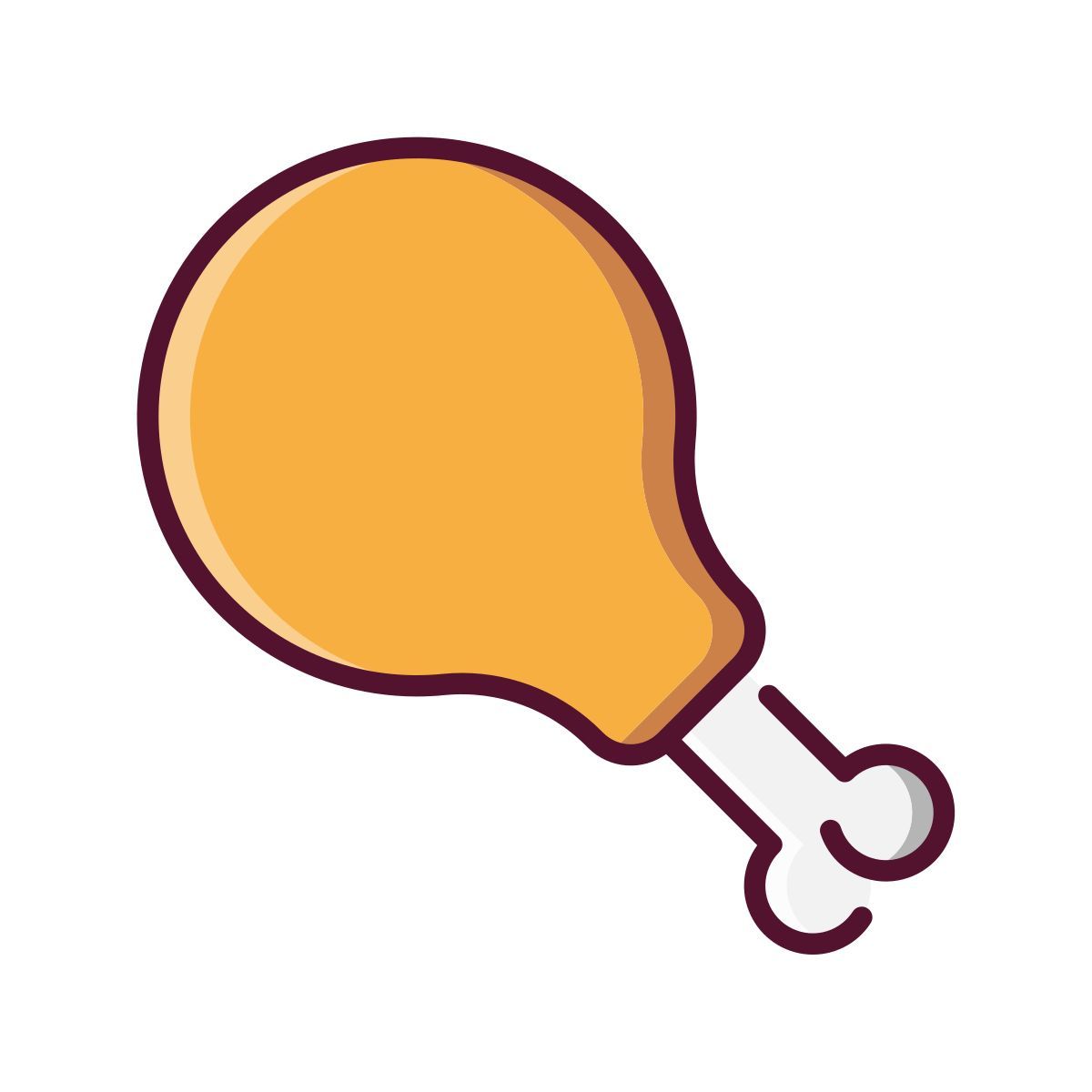 fried chicken leg icon
