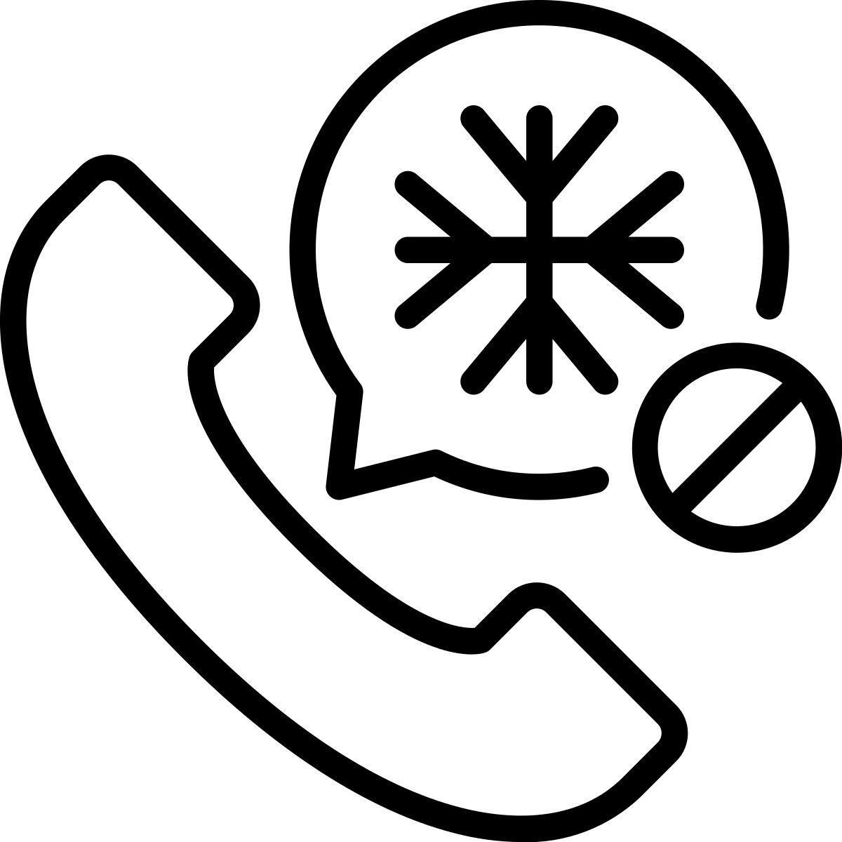 call snow plowing service icon