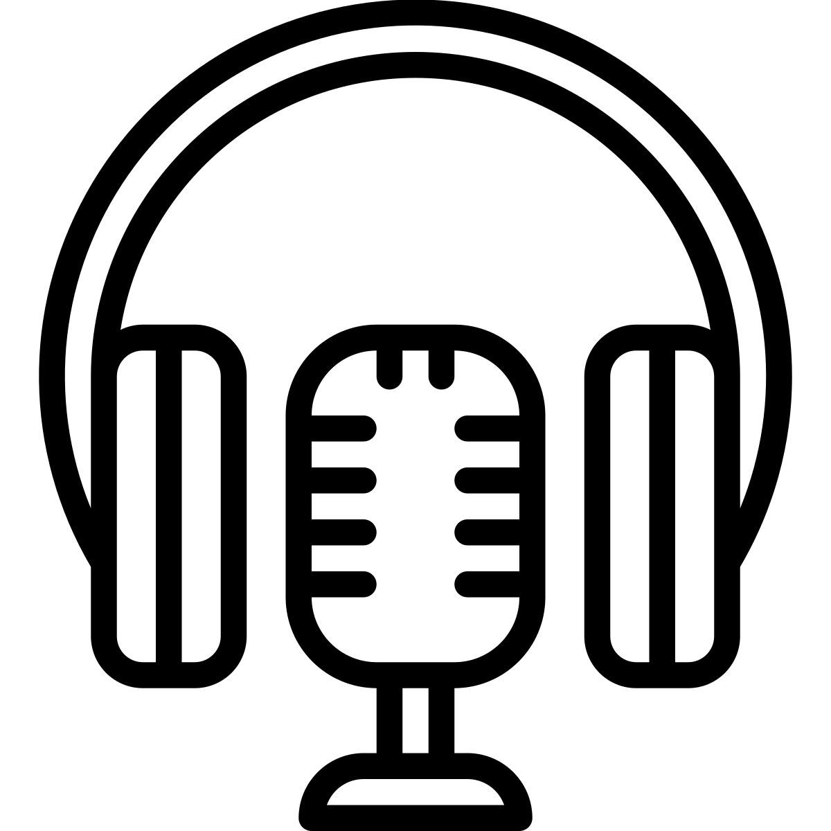 headphones and microphone icon