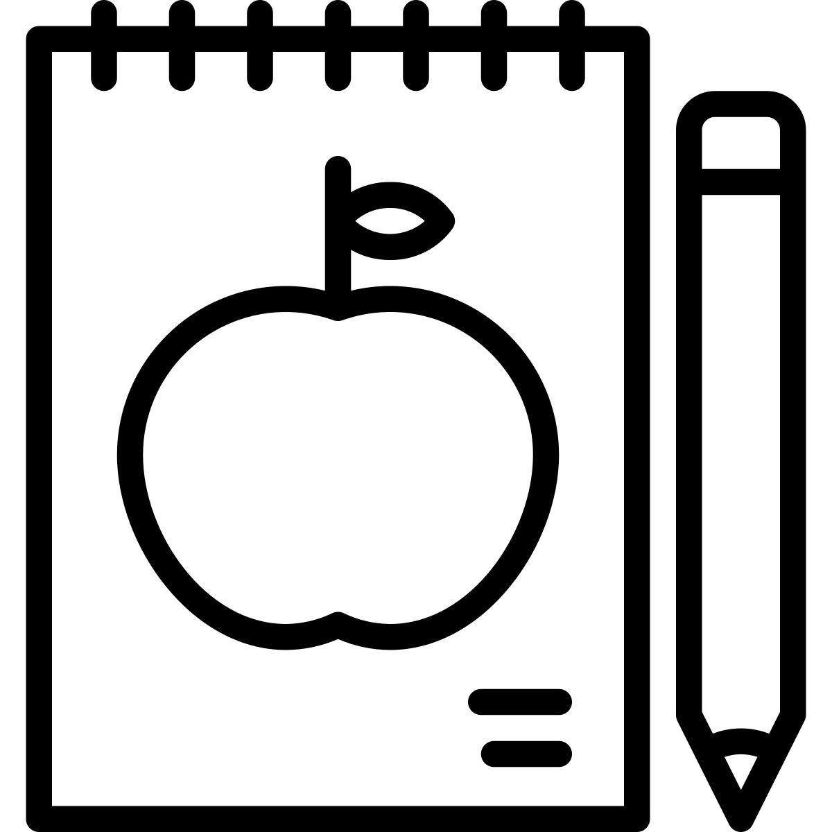 cuaderno y lápiz icon