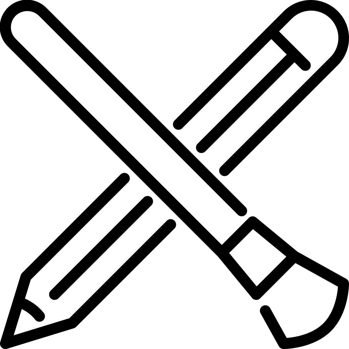 pencil and brush icon