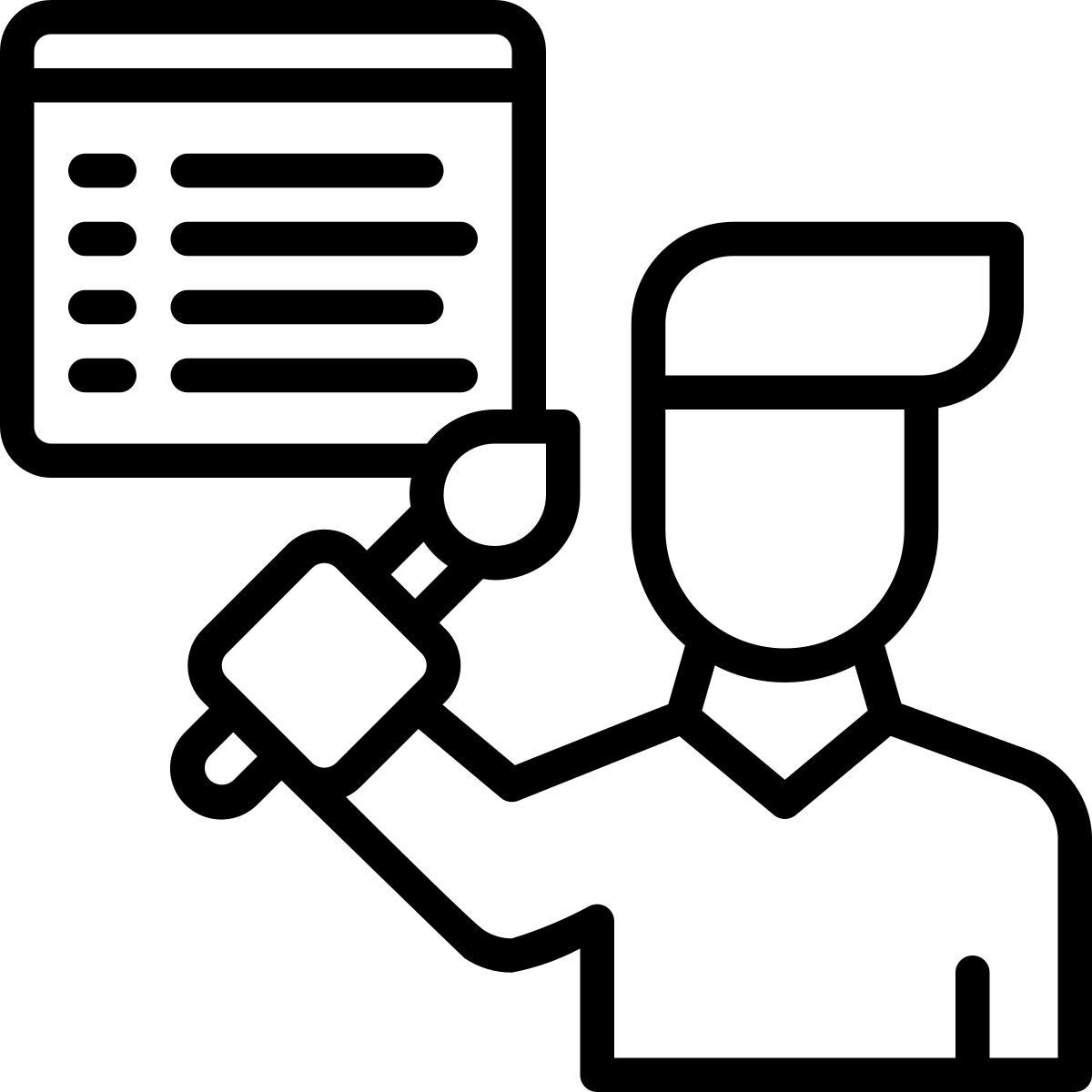 programmer showing presentation icon