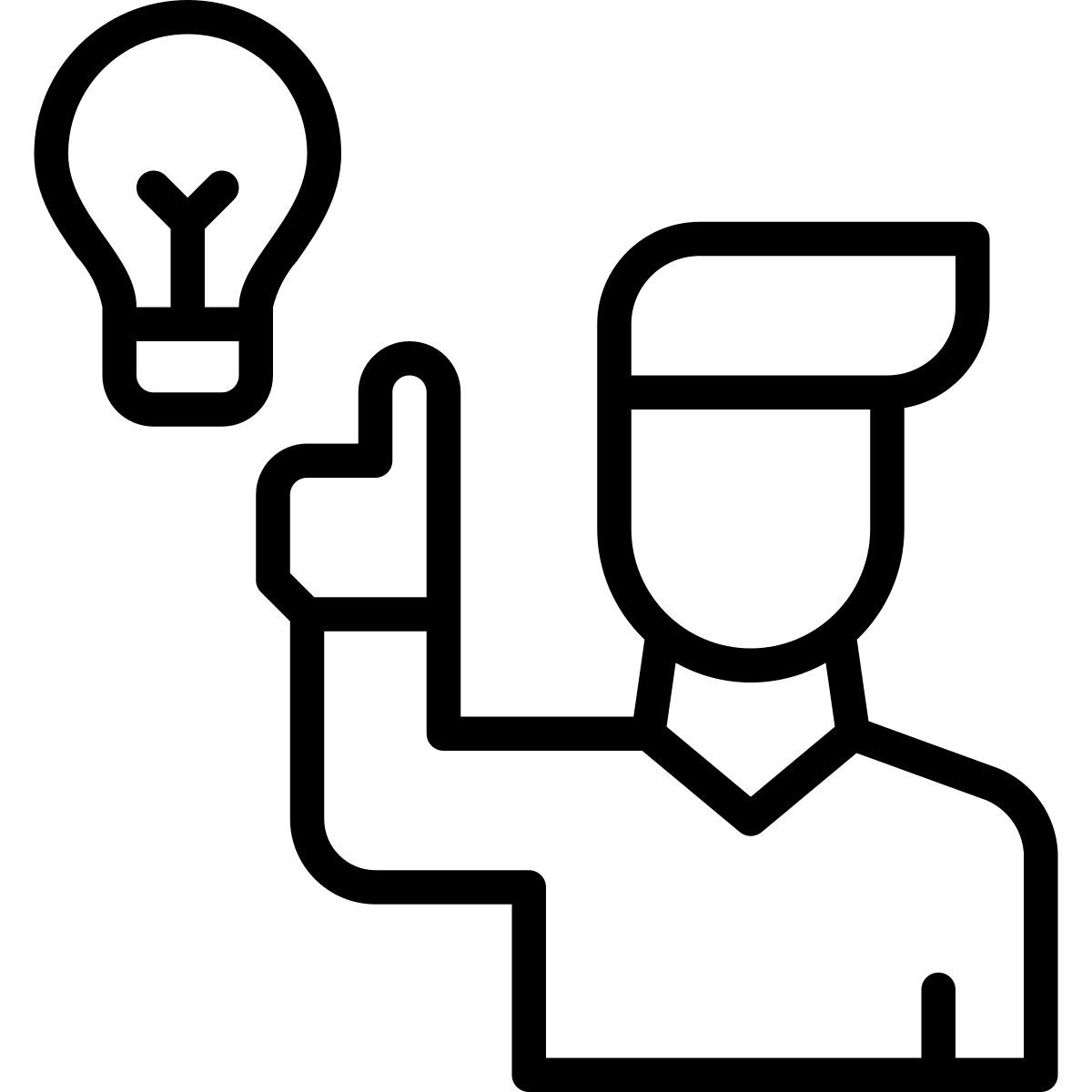 programmer with an idea icon