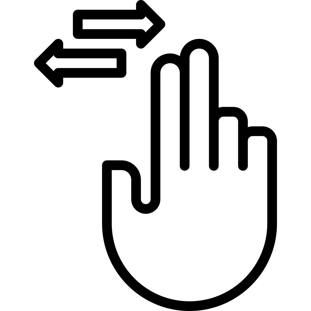 scroll horizontal icon