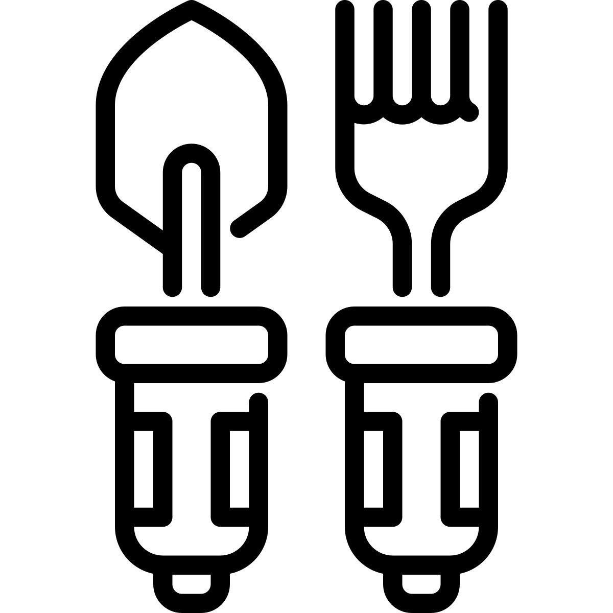 shovel and rake icon