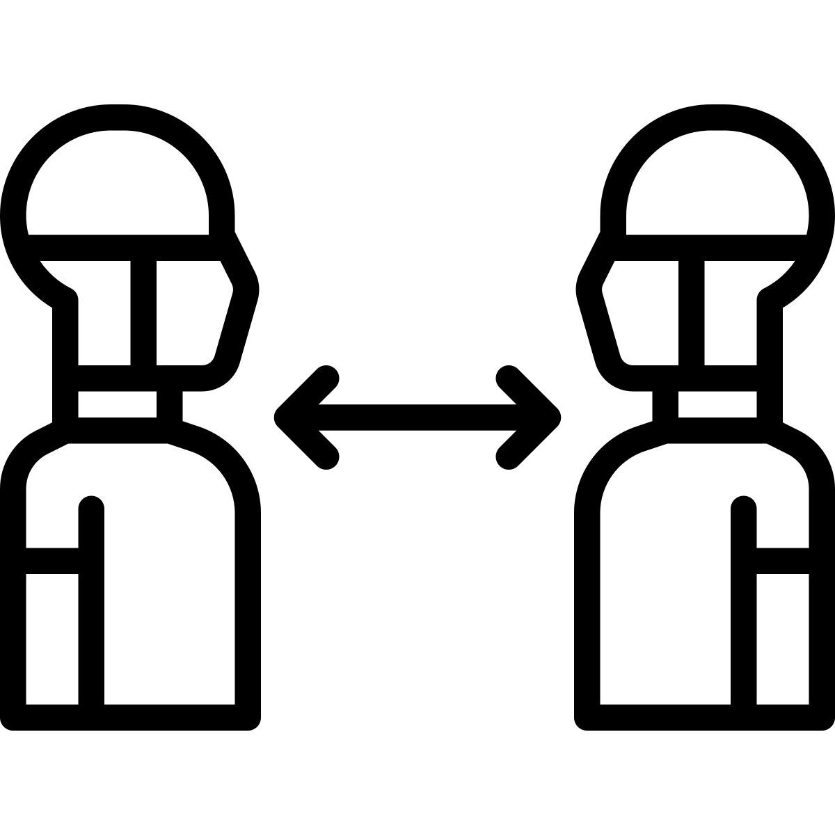 social distancing icon