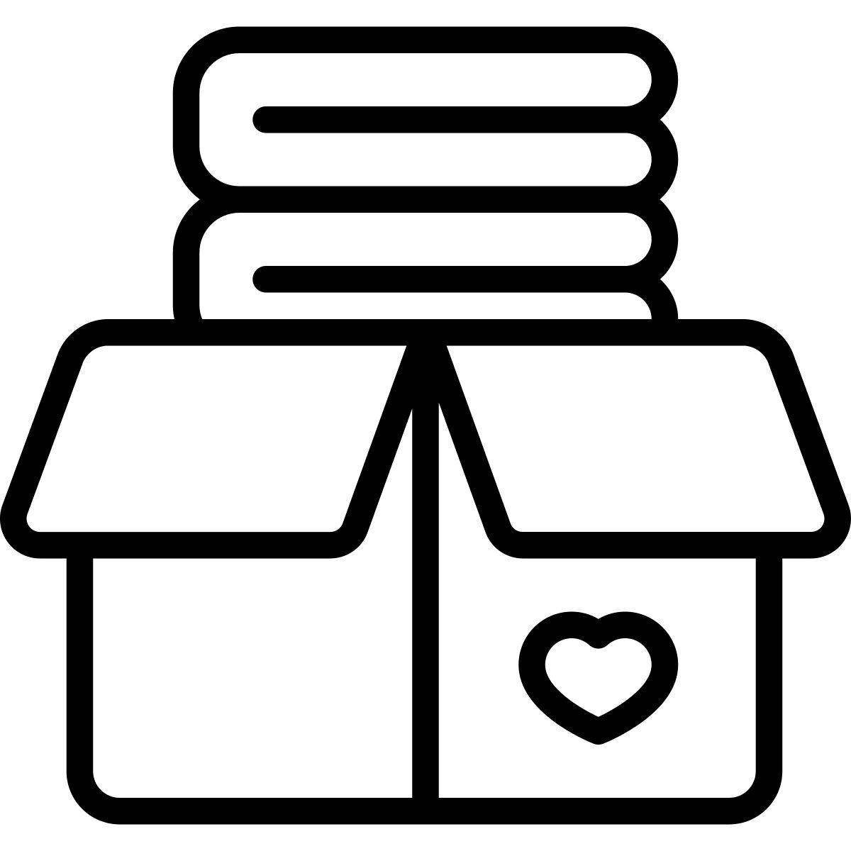 serviettes dans une boîte icon