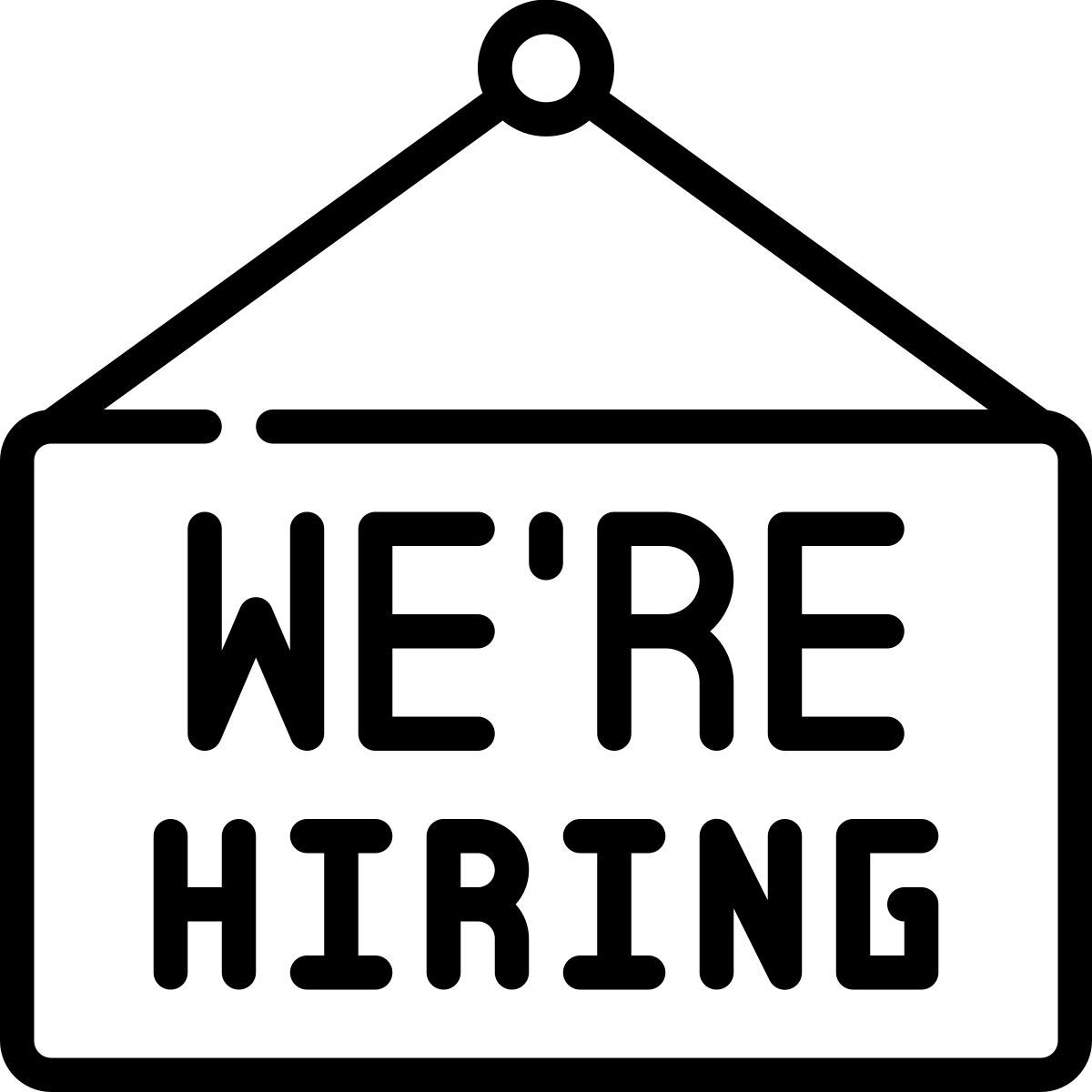 we are hiring sign icon