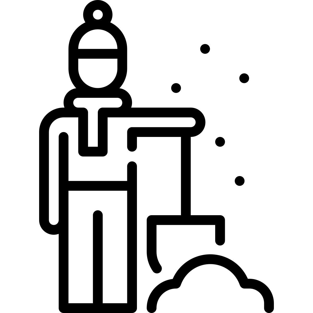 Worker With Shovel icon