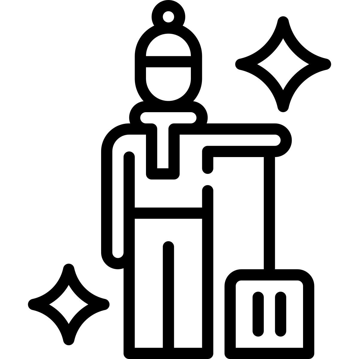 worker with shovel icon