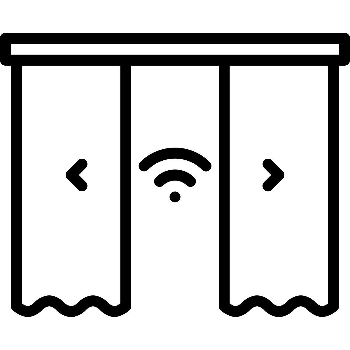 smart curtain icon