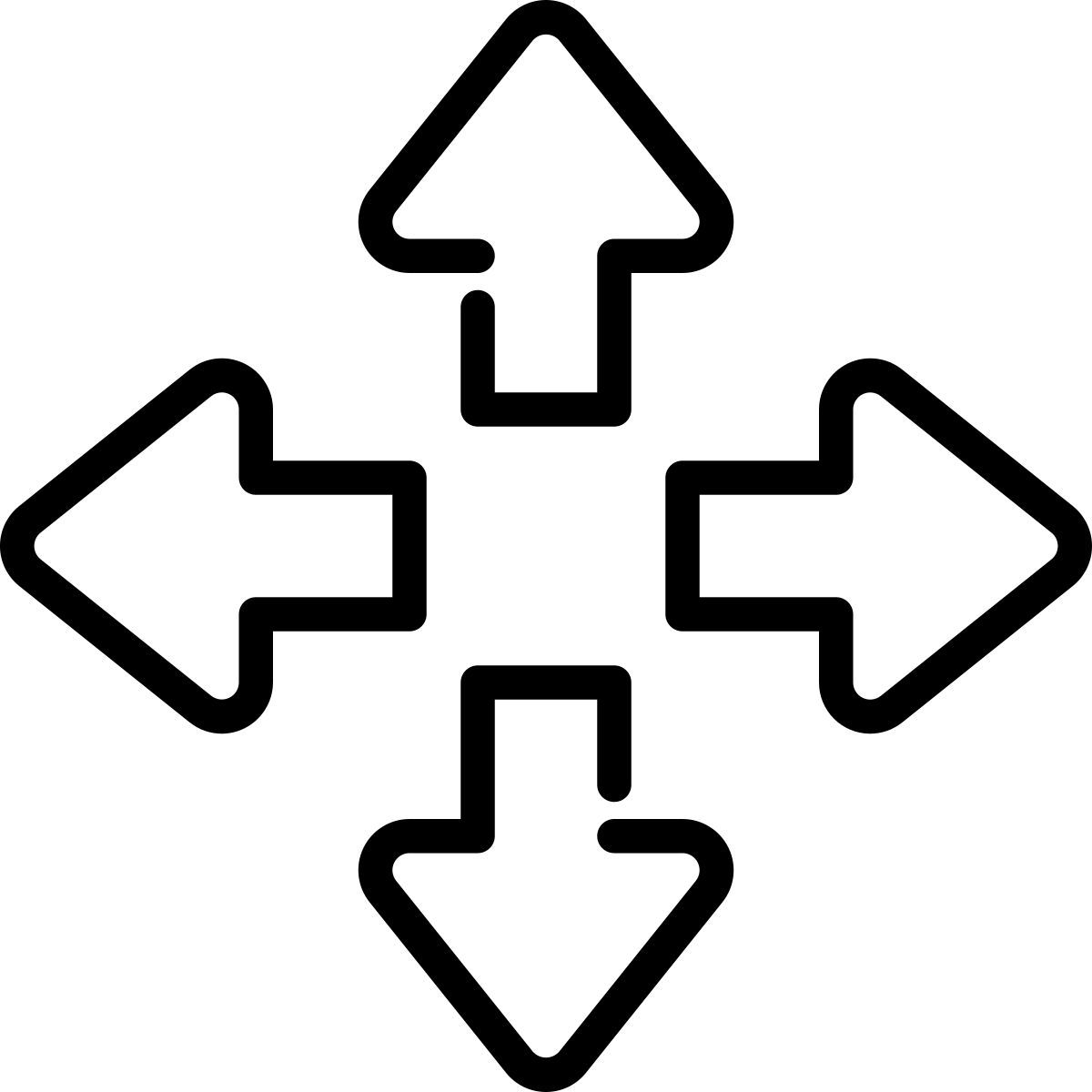 redimensionner quatre directions icon