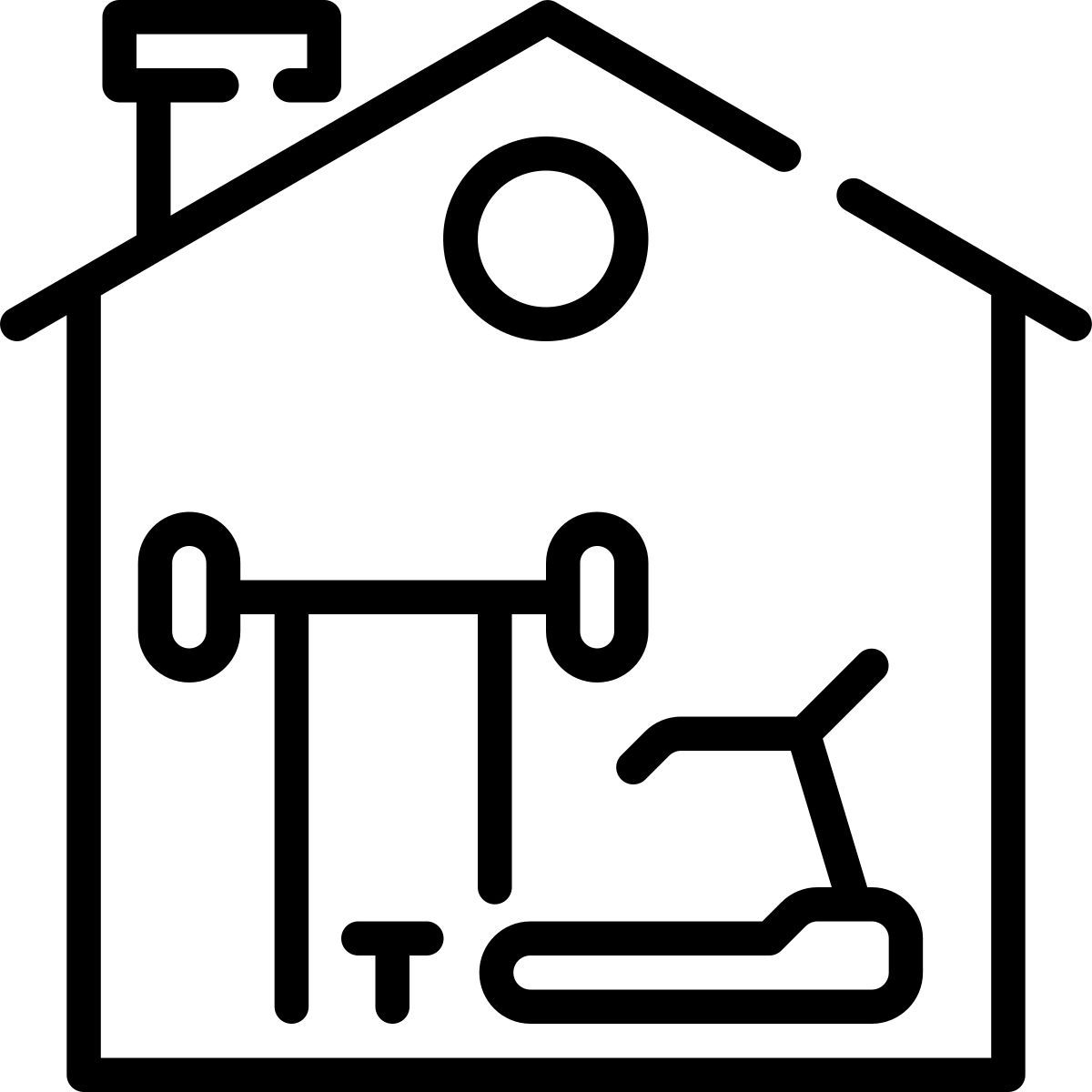bankdrücken mit hanteln icon