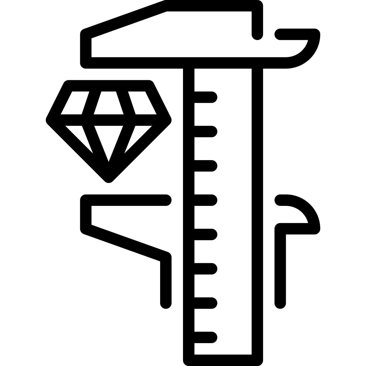 jewelry size icon