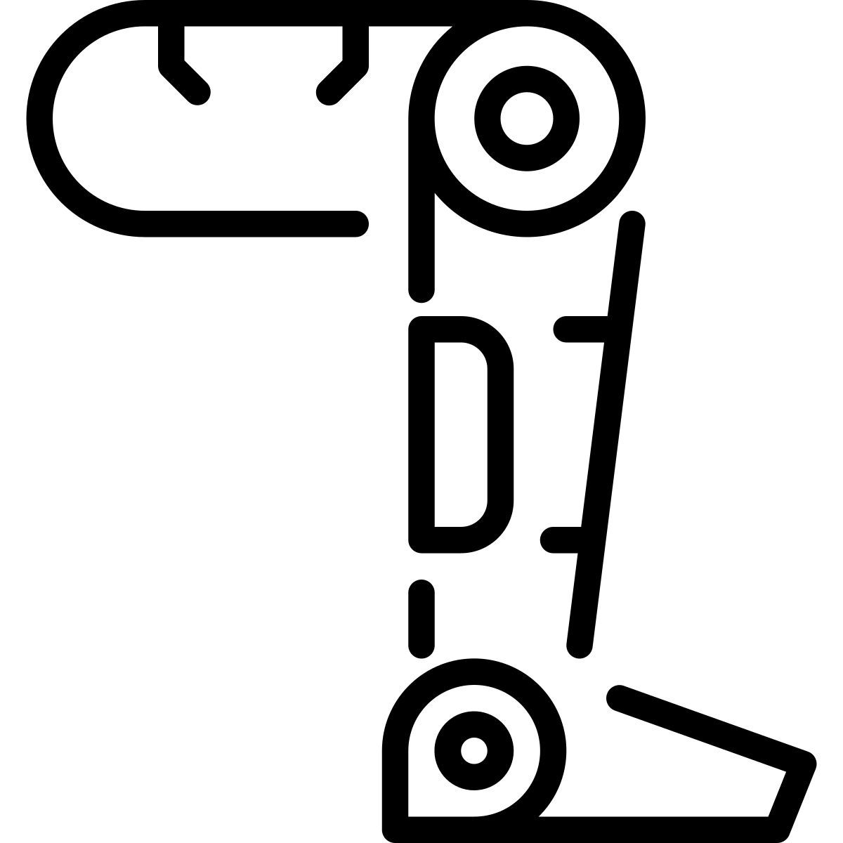 robot leg icon
