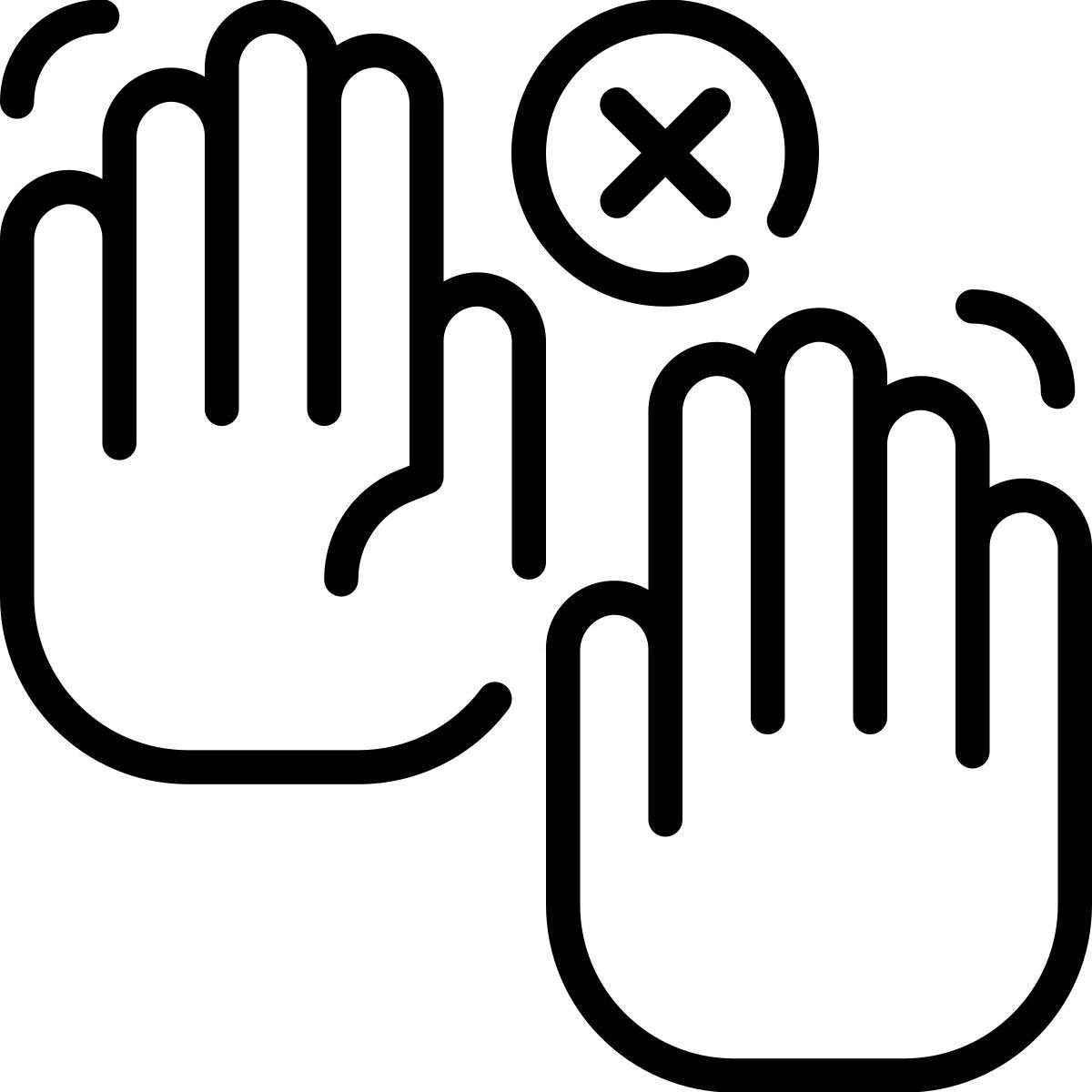 don't touch icon