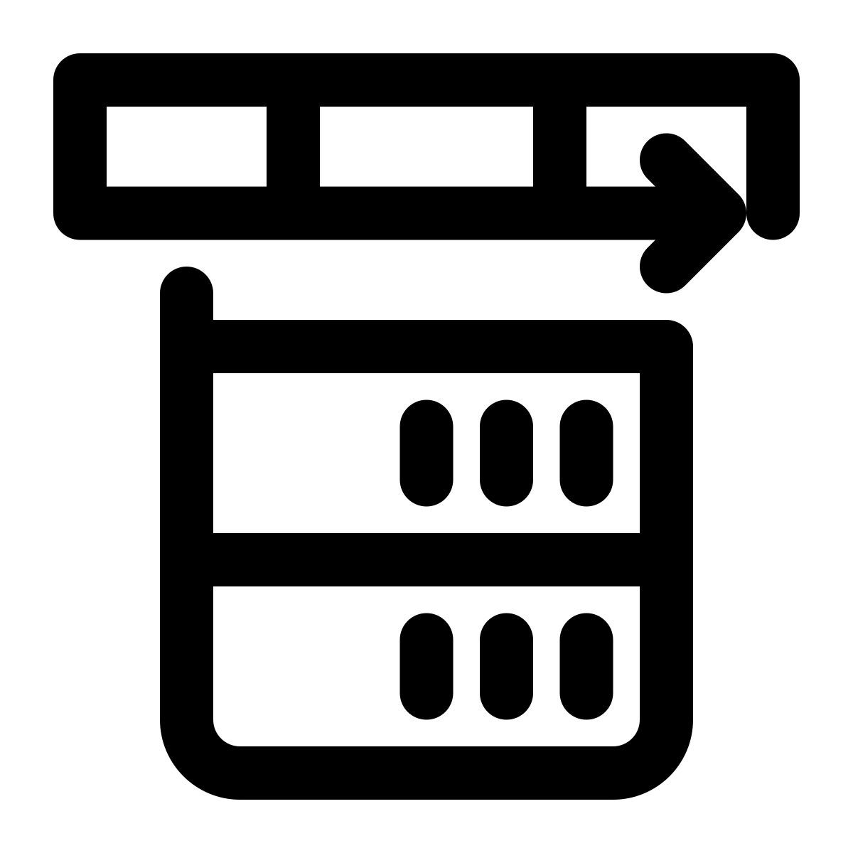 Linha do banco de dados icon