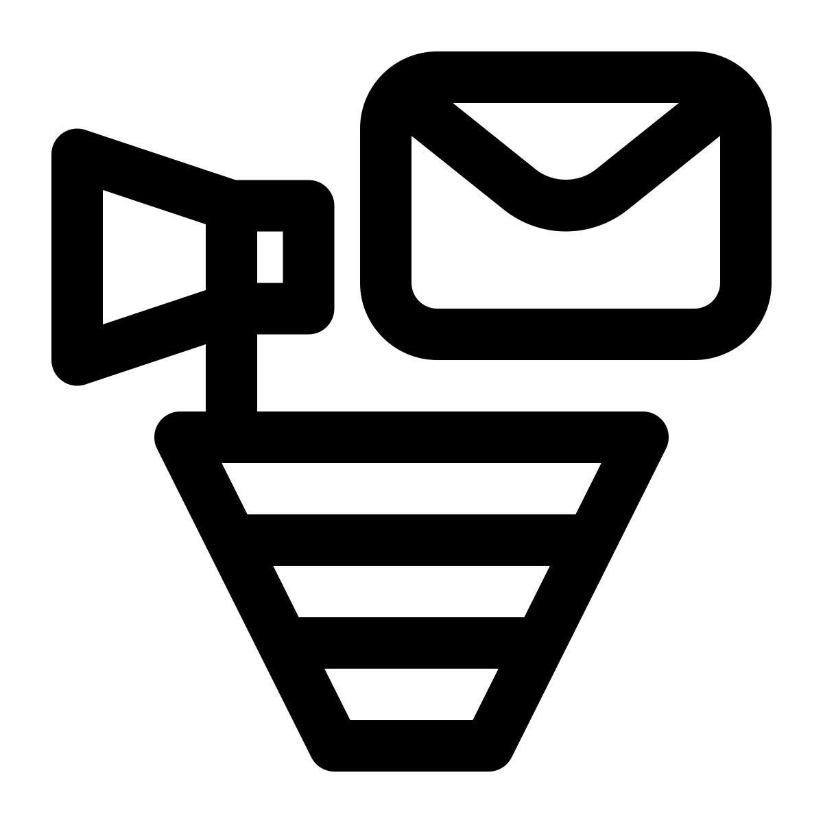 email marketing funnel icon