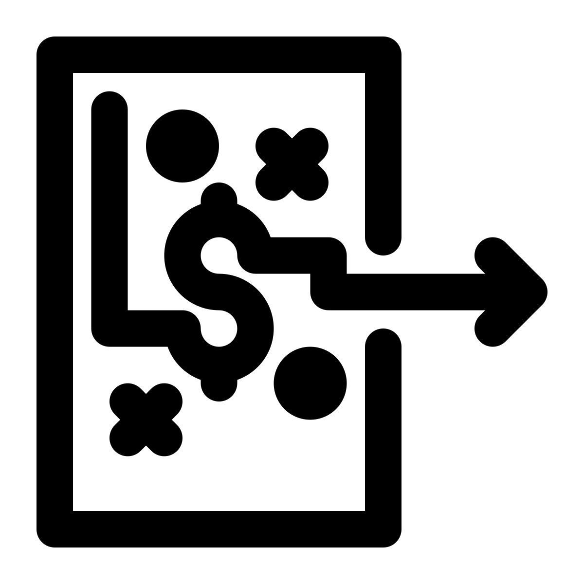 icono estrategia de salida